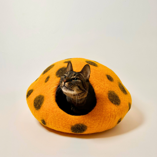 Rotten Pumpkin - Felt Cat Cave