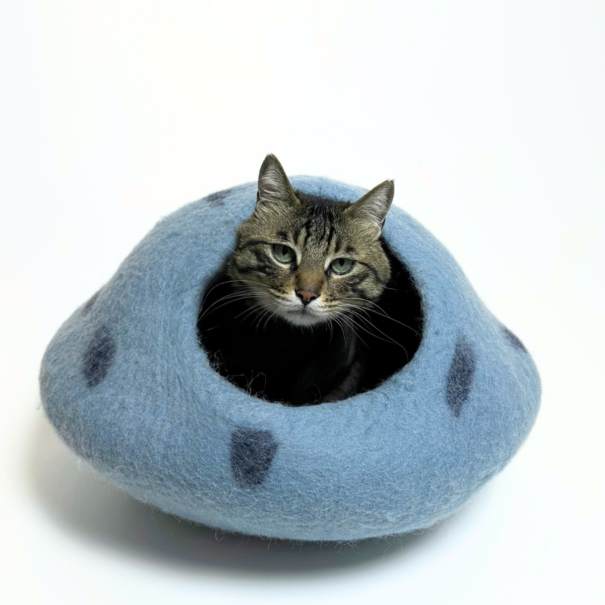 Mysterious Blue Crystal - Felt Cat Cave