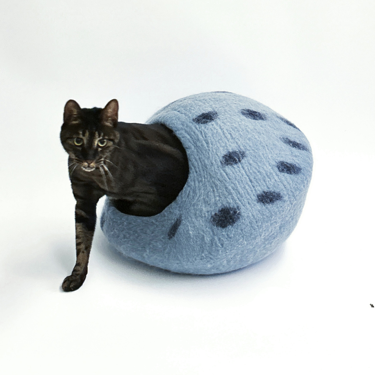 Mysterious Blue Crystal - Felt Cat Cave