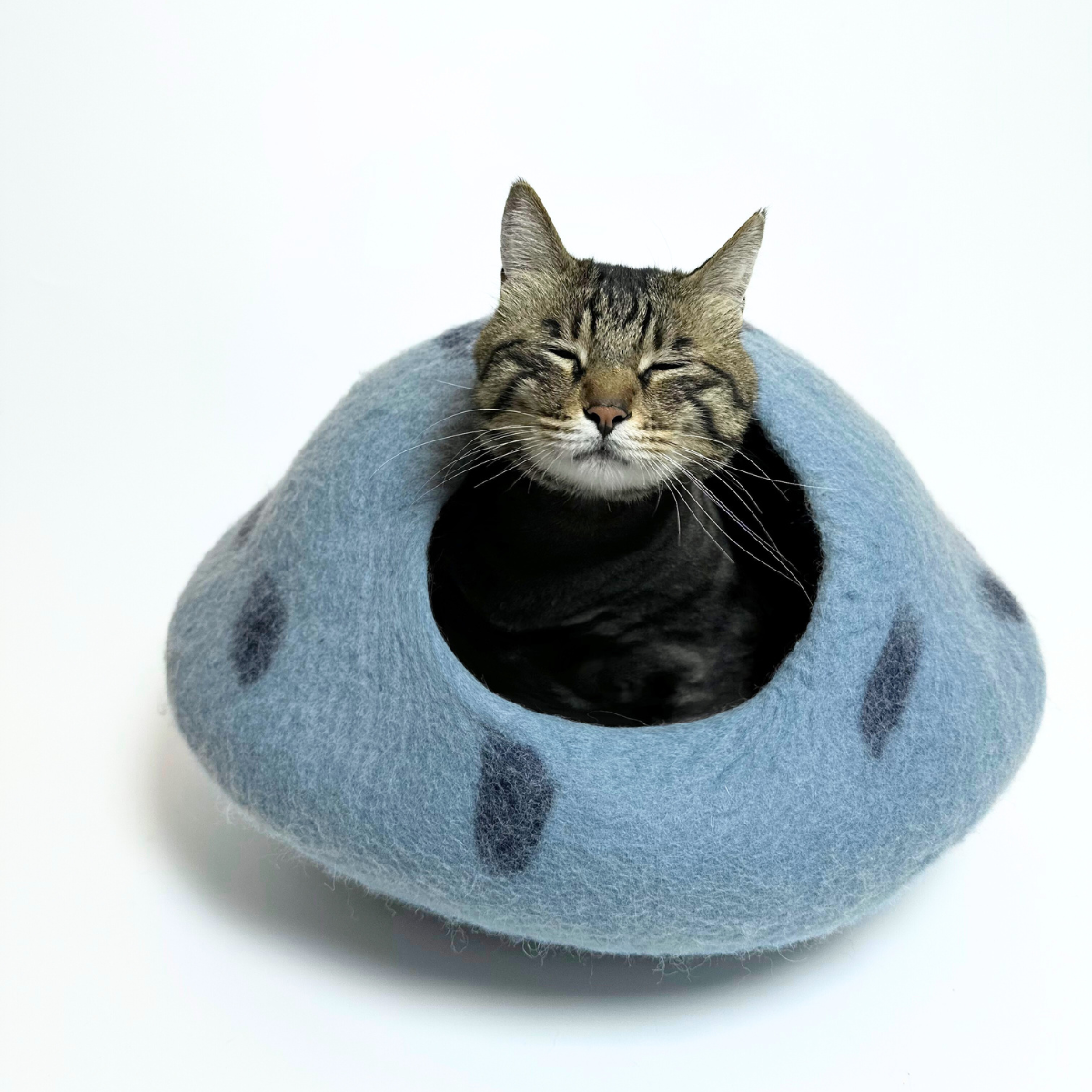 Mysterious Blue Crystal - Felt Cat Cave